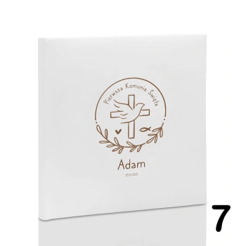 Album komunijny wklejany 30 kremowych stron, personalizowany, 5 wzorów